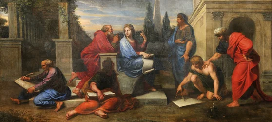 Aspasie inmitten der Philosophen Griechenlands